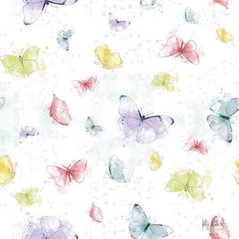Spring Splash Pattern I Black Ornate Wood Framed Art Print with Double Matting by Pertiet, Katie