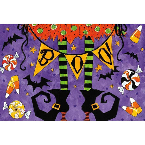 Spooky Fun III Gold Ornate Wood Framed Art Print with Double Matting by Tavoletti, Anne