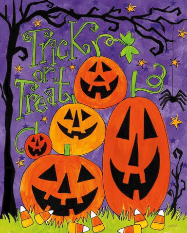 Spooky Fun V White Modern Wood Framed Art Print with Double Matting by Tavoletti, Anne