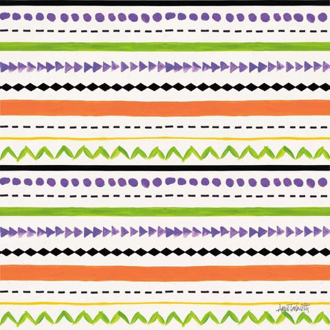 Spooky Fun Pattern IIA White Modern Wood Framed Art Print by Tavoletti, Anne