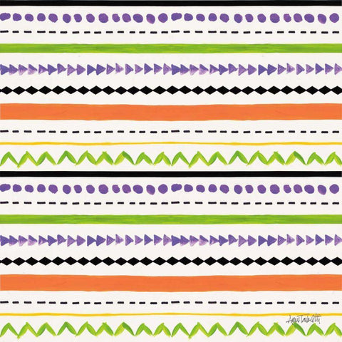 Spooky Fun Pattern IIA White Modern Wood Framed Art Print with Double Matting by Tavoletti, Anne
