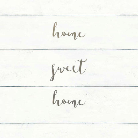 Home Sweet Home I Shiplap White Modern Wood Framed Art Print by Wild Apple Portfolio
