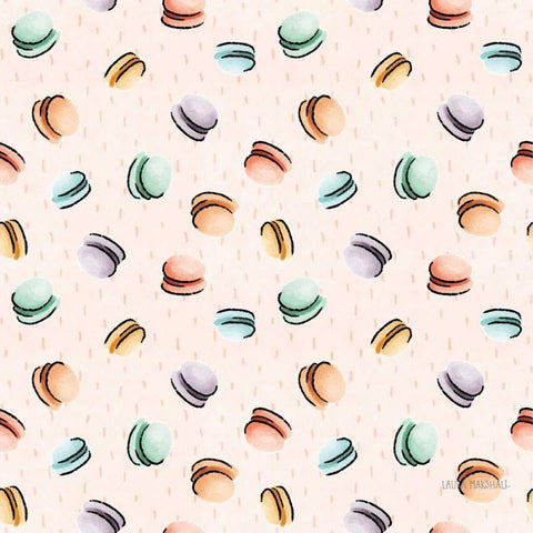 Sweet Paris Pattern II White Modern Wood Framed Art Print with Double Matting by Marshall, Laura