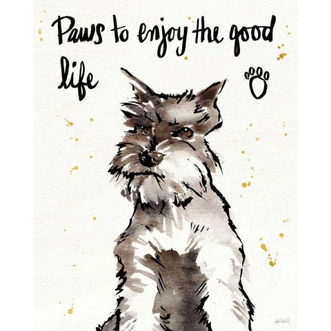 Strike a Paws XIV Gold Ornate Wood Framed Art Print with Double Matting by Tavoletti, Anne