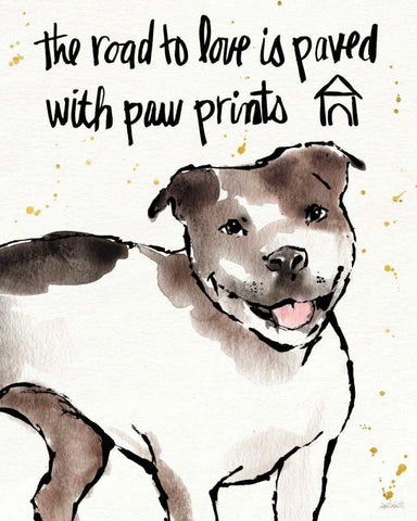 Strike a Paws XV White Modern Wood Framed Art Print with Double Matting by Tavoletti, Anne