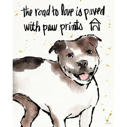 Strike a Paws XV White Modern Wood Framed Art Print by Tavoletti, Anne