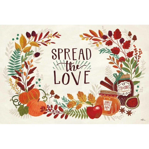 Spread the Love I Gold Ornate Wood Framed Art Print with Double Matting by Penner, Janelle
