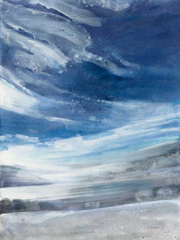 The Lake White Modern Wood Framed Art Print with Double Matting by Hristova, Albena