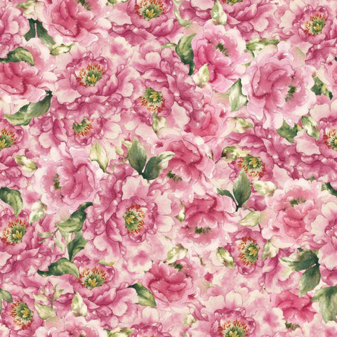 Bloom Pattern V White Modern Wood Framed Art Print with Double Matting by Wild Apple Portfolio