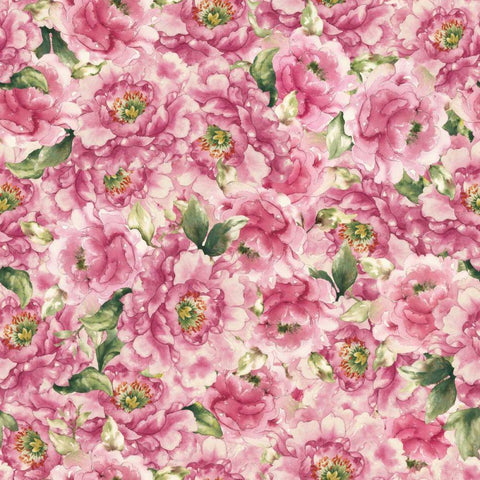 Bloom Pattern V White Modern Wood Framed Art Print by Wild Apple Portfolio