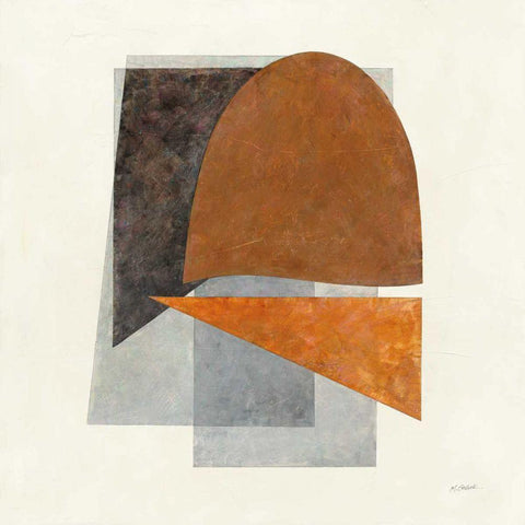 Quintet II Black Modern Wood Framed Art Print with Double Matting by Schick, Mike