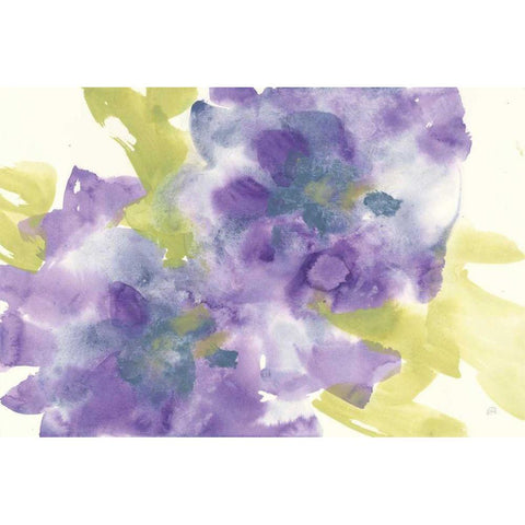 Violet and Gray I White Modern Wood Framed Art Print by Paschke, Chris