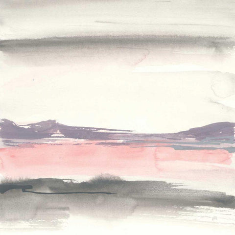 Blush Valley II White Modern Wood Framed Art Print by Paschke, Chris