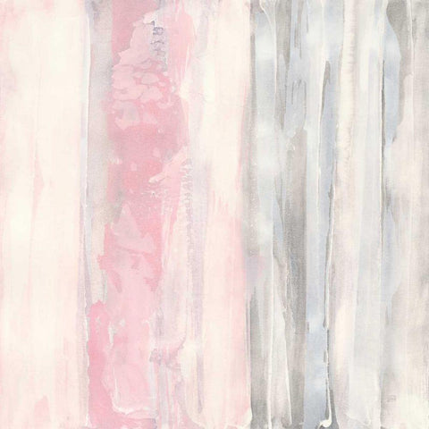 Whitewashed Blush II Black Modern Wood Framed Art Print with Double Matting by Paschke, Chris