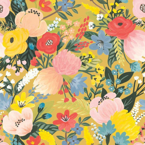 Wild Garden Pattern IC Gold Ornate Wood Framed Art Print with Double Matting by Marshall, Laura