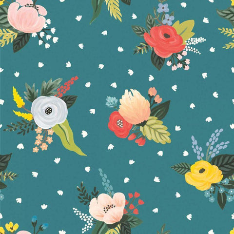 Wild Garden Pattern VA Black Modern Wood Framed Art Print by Marshall, Laura