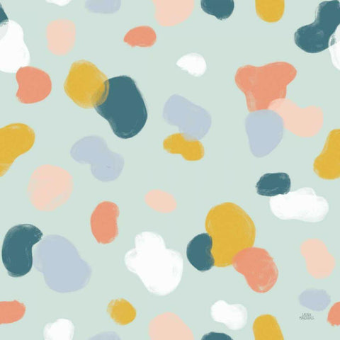 Wild Garden Pattern IXA White Modern Wood Framed Art Print by Marshall, Laura