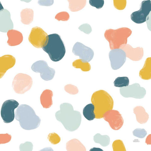 Wild Garden Pattern IXB White Modern Wood Framed Art Print by Marshall, Laura