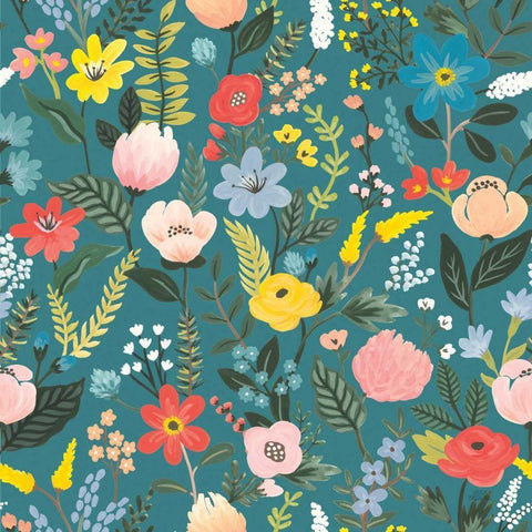 Wild Garden Pattern XIA Black Ornate Wood Framed Art Print with Double Matting by Marshall, Laura