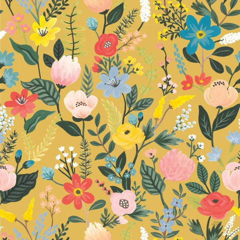 Wild Garden Pattern XIC Black Ornate Wood Framed Art Print with Double Matting by Marshall, Laura