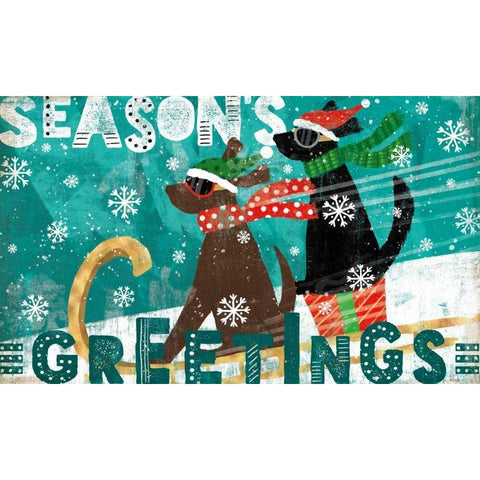 Merry Making II White Modern Wood Framed Art Print by Charron, Veronique