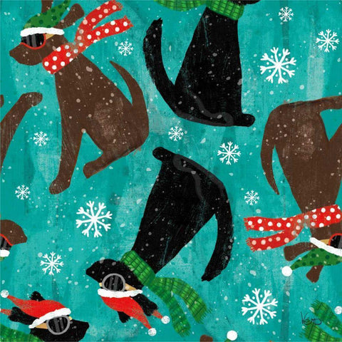 Merry Making Pattern IB Black Modern Wood Framed Art Print by Charron, Veronique