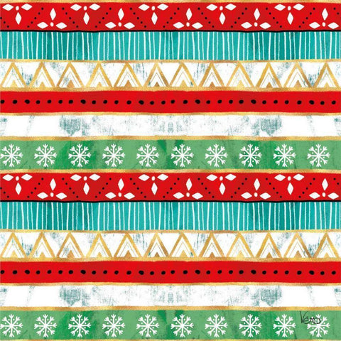 Merry Making Pattern IV Black Modern Wood Framed Art Print with Double Matting by Charron, Veronique