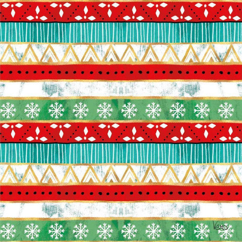 Merry Making Pattern IV Black Ornate Wood Framed Art Print with Double Matting by Charron, Veronique