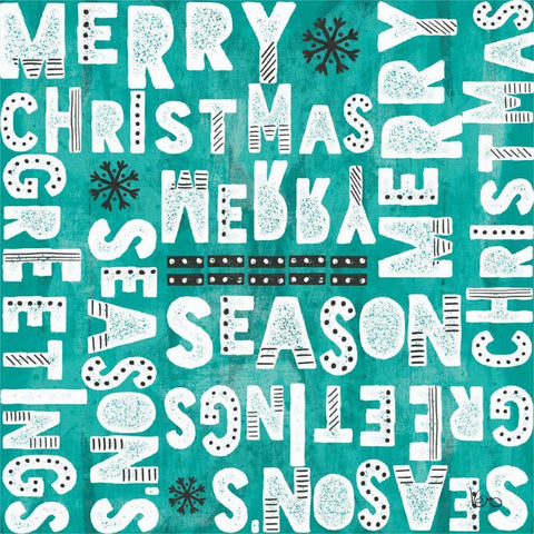 Merry Making Pattern VB White Modern Wood Framed Art Print with Double Matting by Charron, Veronique