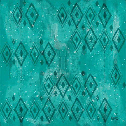 Merry Making Pattern VIB Black Ornate Wood Framed Art Print with Double Matting by Charron, Veronique
