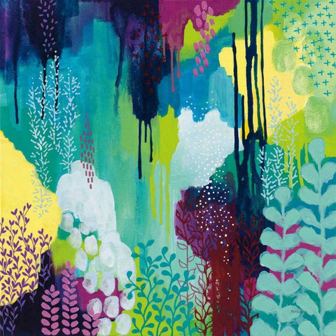 Jewel Forest I Black Modern Wood Framed Art Print with Double Matting by Ferguson, Kathy