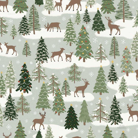 Christmas Village Pattern XI Black Ornate Wood Framed Art Print with Double Matting by Marshall, Laura