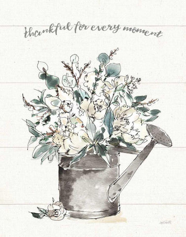 Modern Farmhouse IV Thankful Black Ornate Wood Framed Art Print with Double Matting by Tavoletti, Anne