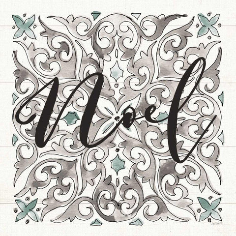 Modern Farmhouse XVI Noel Black Ornate Wood Framed Art Print with Double Matting by Tavoletti, Anne