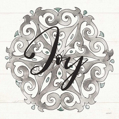 Modern Farmhouse XVII Joy White Modern Wood Framed Art Print with Double Matting by Tavoletti, Anne