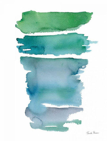 Sideways I Black Ornate Wood Framed Art Print with Double Matting by Zaman, Farida