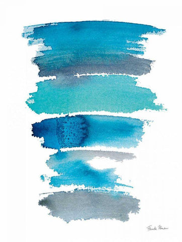 Sideways II Black Ornate Wood Framed Art Print with Double Matting by Zaman, Farida