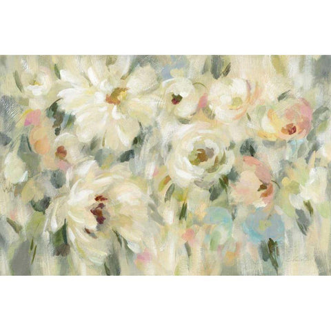 Expressive Pale Floral Gold Ornate Wood Framed Art Print with Double Matting by Vassileva, Silvia