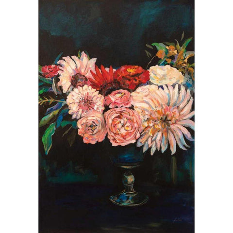 Newport Bouquet Black Modern Wood Framed Art Print by Vertentes, Jeanette