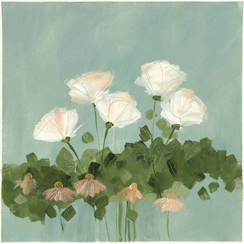 Summer Whites II Black Modern Wood Framed Art Print by Tillmon, Avery