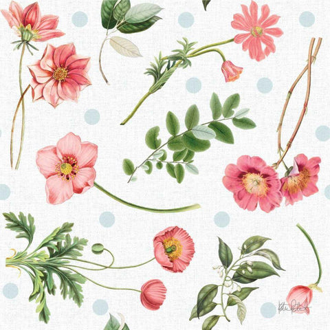 Studio Botanicals Pattern IA Black Ornate Wood Framed Art Print with Double Matting by Pertiet, Katie