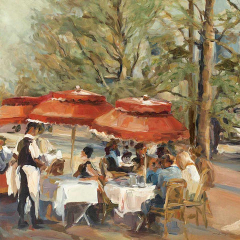 Lunch on the Champs Elysees Black Modern Wood Framed Art Print by Hageman, Marilyn