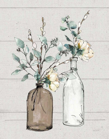 Modern Farmhouse II Shiplap White Modern Wood Framed Art Print with Double Matting by Tavoletti, Anne