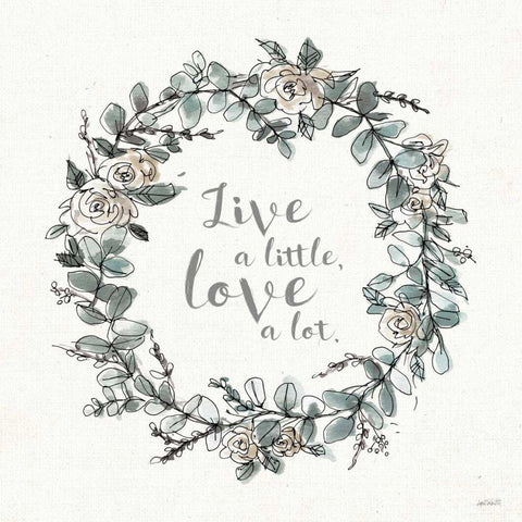 Modern Farmhouse VI Live Gold Ornate Wood Framed Art Print with Double Matting by Tavoletti, Anne