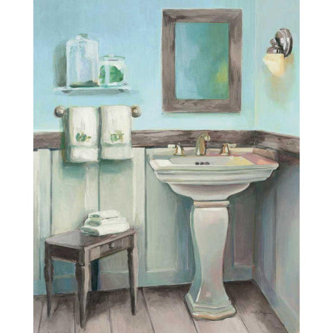 Cottage Sink Gray Black Modern Wood Framed Art Print with Double Matting by Hageman, Marilyn