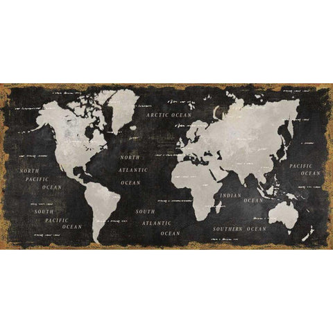 Colorful World I Black Gold Ornate Wood Framed Art Print with Double Matting by Wiens, James