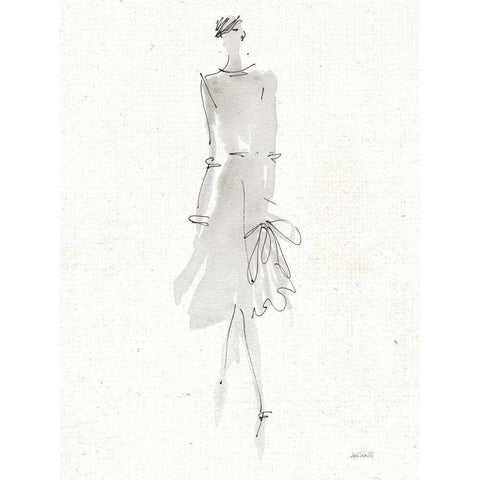 La Fashion I Gray v2 Black Modern Wood Framed Art Print by Tavoletti, Anne