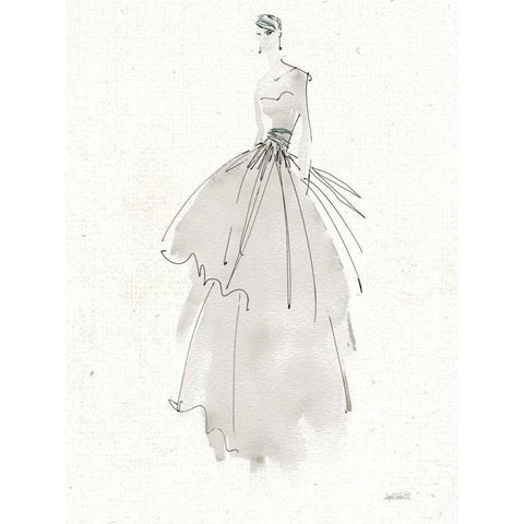 La Fashion II Gray v2 White Modern Wood Framed Art Print by Tavoletti, Anne