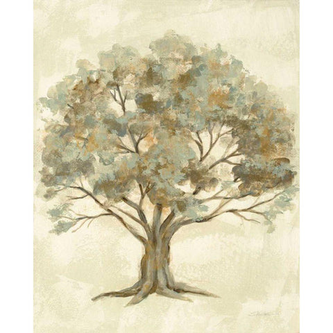 Ethereal Tree II Black Modern Wood Framed Art Print with Double Matting by Vassileva, Silvia