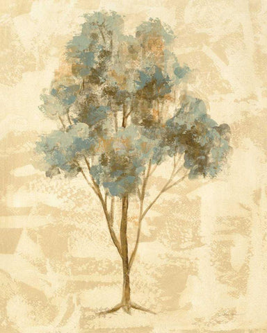 Ethereal Tree III White Modern Wood Framed Art Print with Double Matting by Vassileva, Silvia